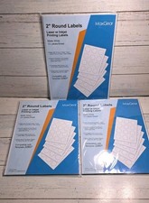 2" Round Matte White Sticker Labels for Inkjet or Laser Printer 3pk 360p
