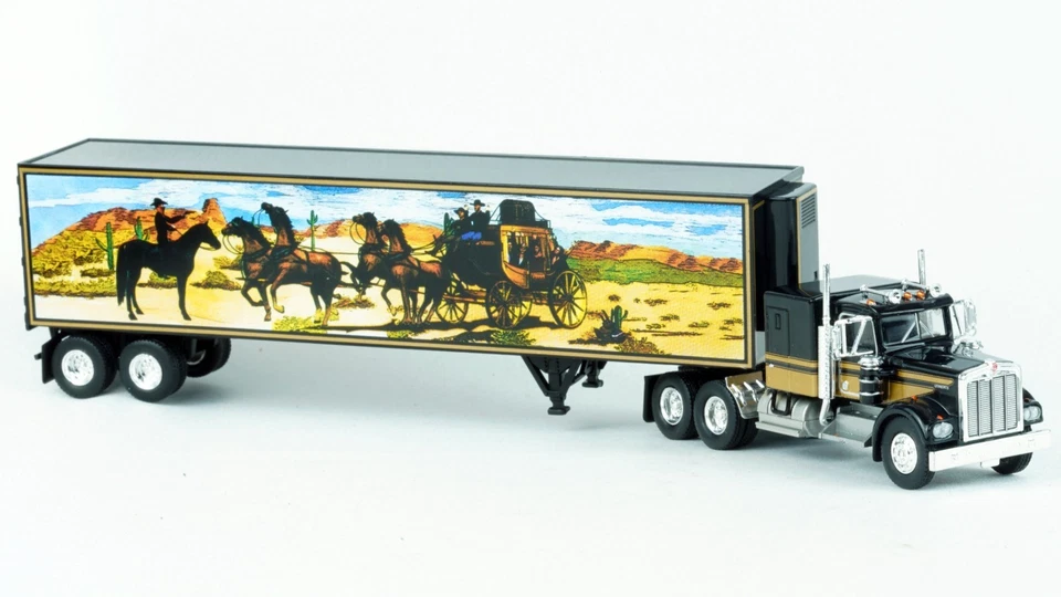 Brekina Kenworth W900 Truck Tractor & 45' Trailer "Snowman" #86255 HO 1/87 Scale - Image 4 of 4