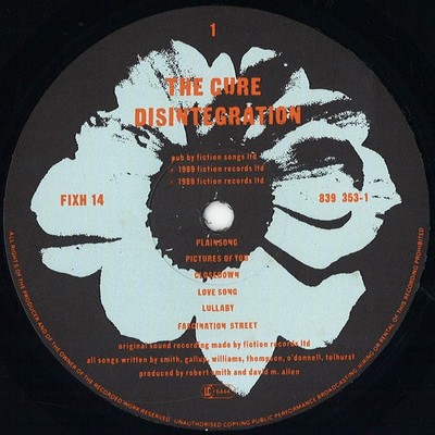 レア未開封レコードThe Cure Disintegration LP The Cure – Disintegration – Vinyl (LP, Album), 1989