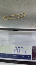 Franco Solid Yellow Gold 18ct; Hallmarked  7.5-inch Hand Chain Bracelet Gold