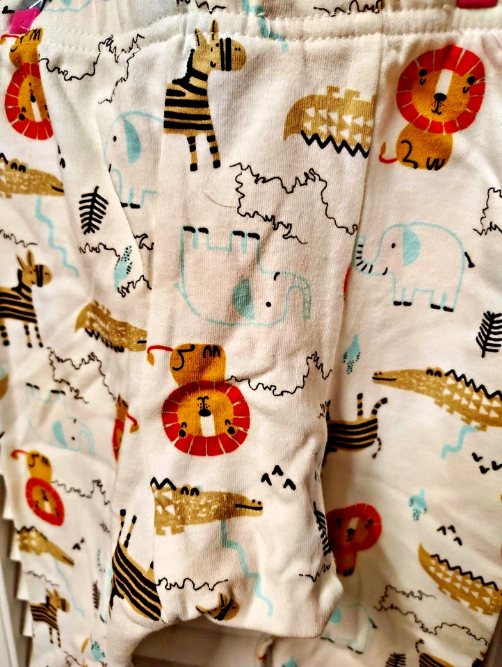 Conjunto de 2 pantalones a rayas Baby Starters Lion Safari talla 12 meses nuevo con etiquetas Foto 4 de 4