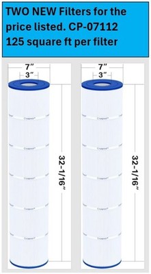 Cryspool 07112 Filter 125 Sq Ft per filter = 2 filters for the price listed