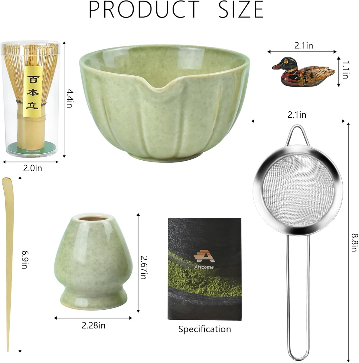 Matcha Set Japanse Theeset Ceremonie Kit met en moderne Matcha Schaal