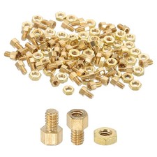 For M2X2mm+3mm space screws, 100pcs male female brass hexagon