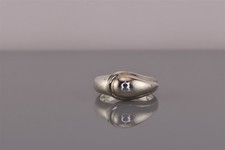 Sterling Silver Tapered Domed Wrap Around Band Ring 925 Sz: 7