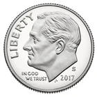 2017 Silver Proof Dime Roosevelt Deep Cameo 90% Silver .072 oz Gem BU  0.9