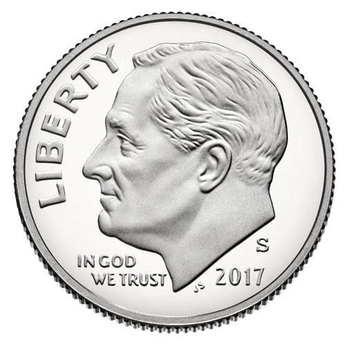 Photo of a 2017-P Roosevelt Dime from an eBay listing that sold on Jul 15, 2026