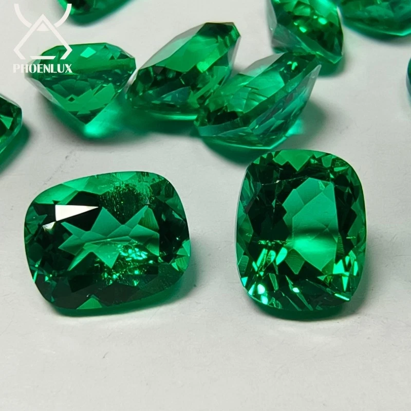 Lab Grown Colombia Emerald Rectangle Cushion Cut Gemstone For Jewelry Setting - Image 3 of 4