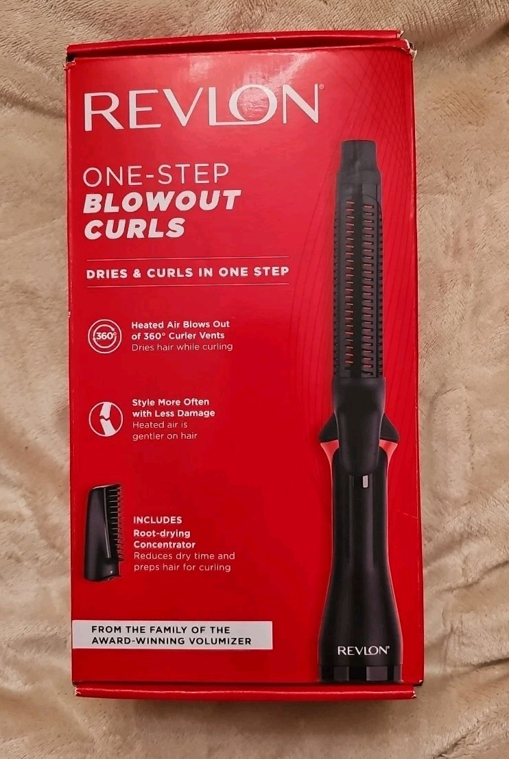 REVLON One-Step Blowout Curler for Voluminous Curls 360 Vents Open Box-image