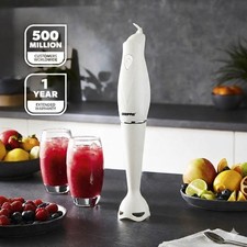 Geepas 180W Hand Blender Immersion Stick Food Mixer Steel Blades Anti-Splash UK