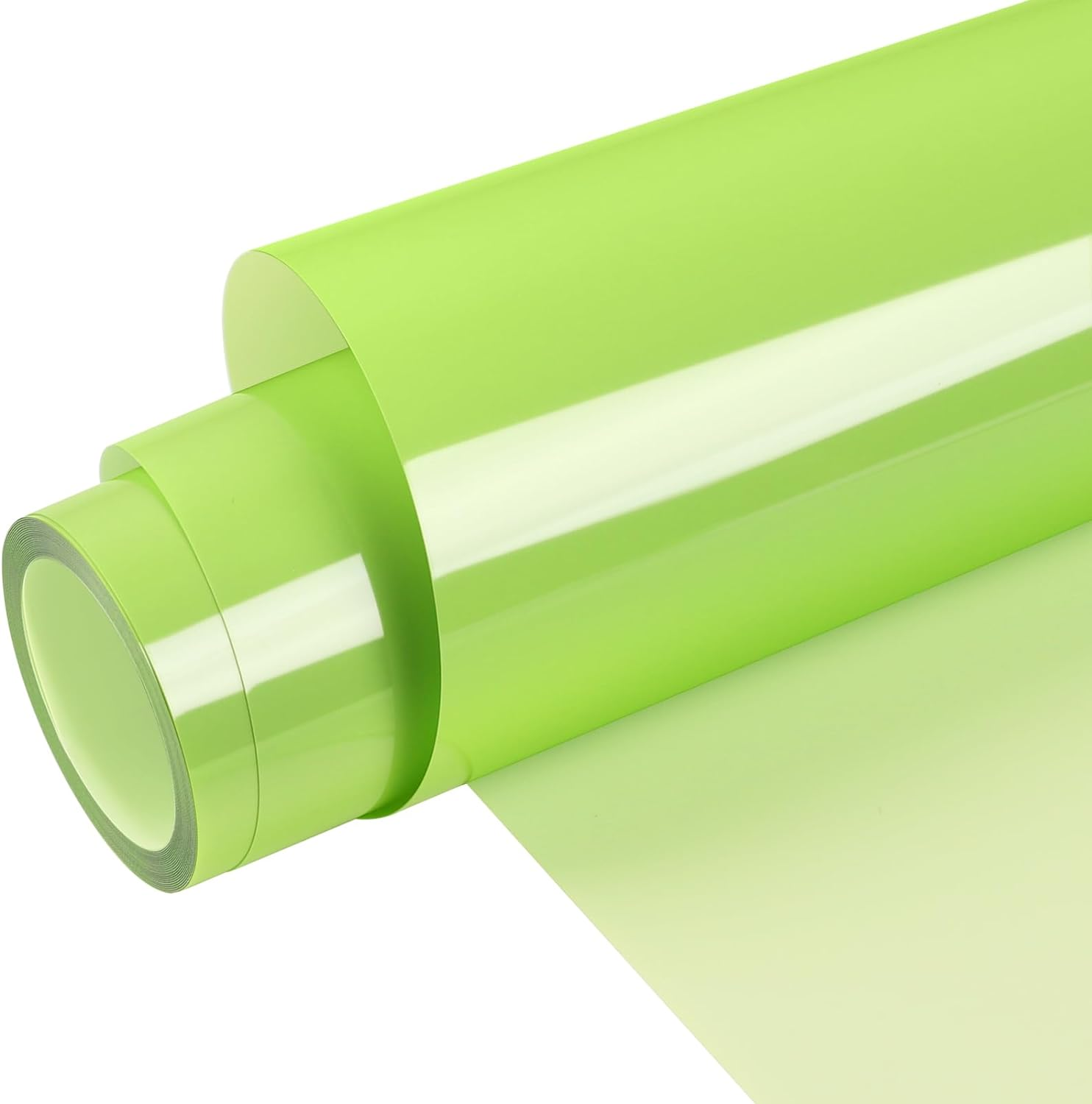 WRAPXPERT Green Heat Transfer Vinyl Roll,12''X5Ft Lime Green Iron on
