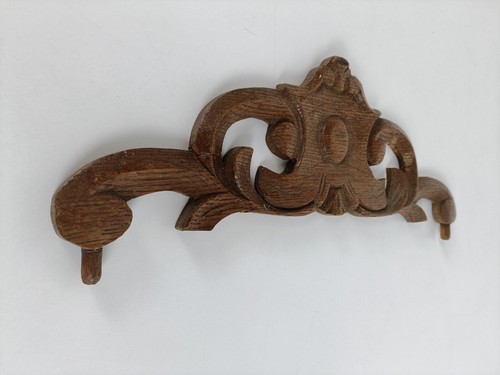 Antique Corbel Hand Carved Wood Architectural reclaimed France Panel Pediment S - Picture 3 of 9