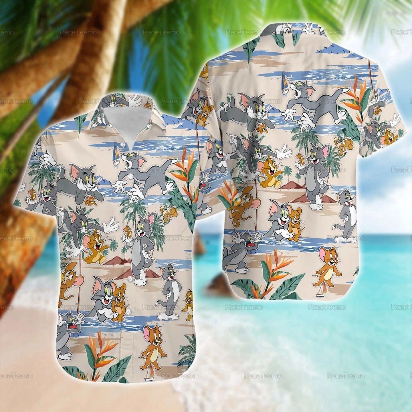 Tom And Jerry Shirt, Tom And Jerry Hawaiian Shirt