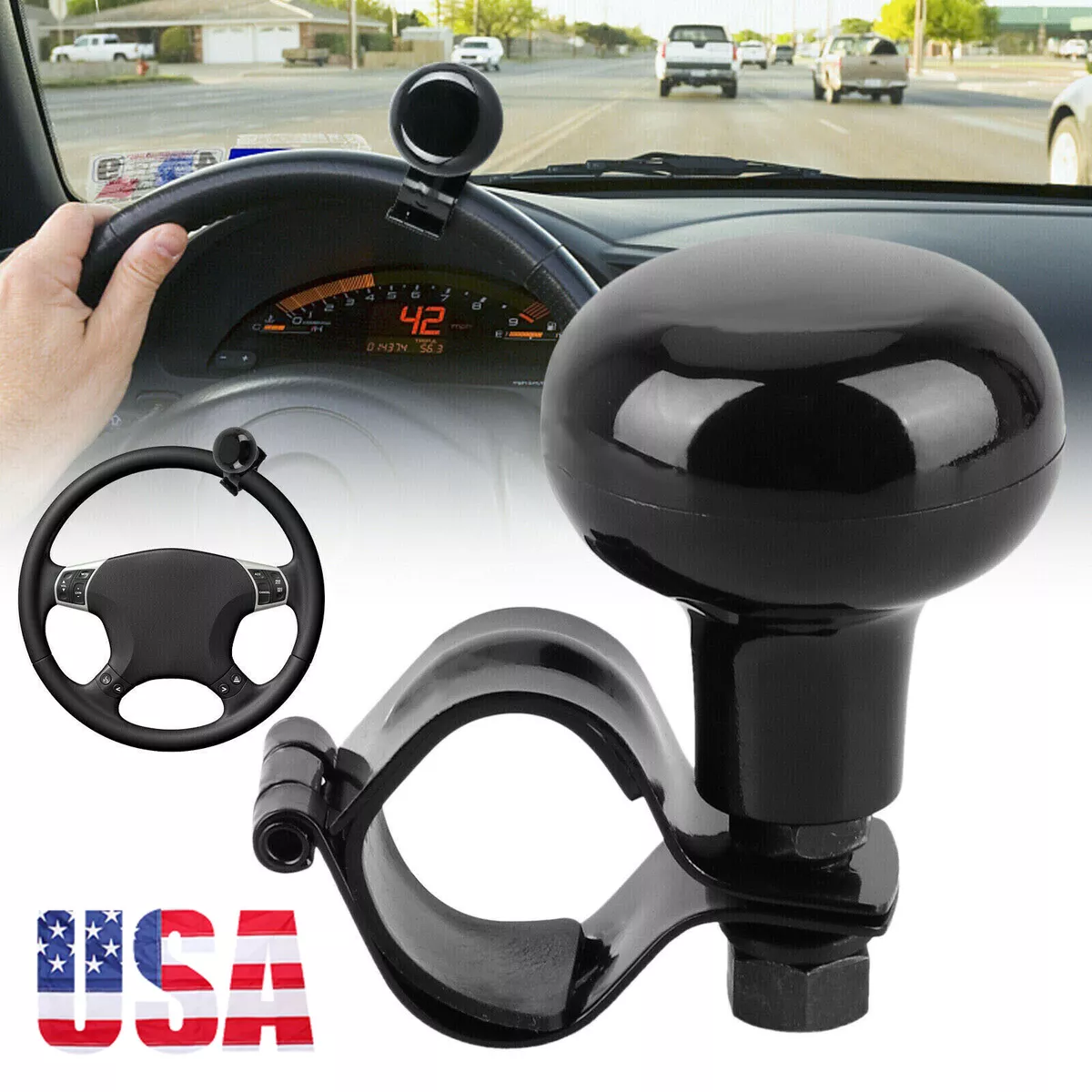 Steering Wheel Spinner Knob Handle Universal Heavy Duty Suicide Car Truck  Power