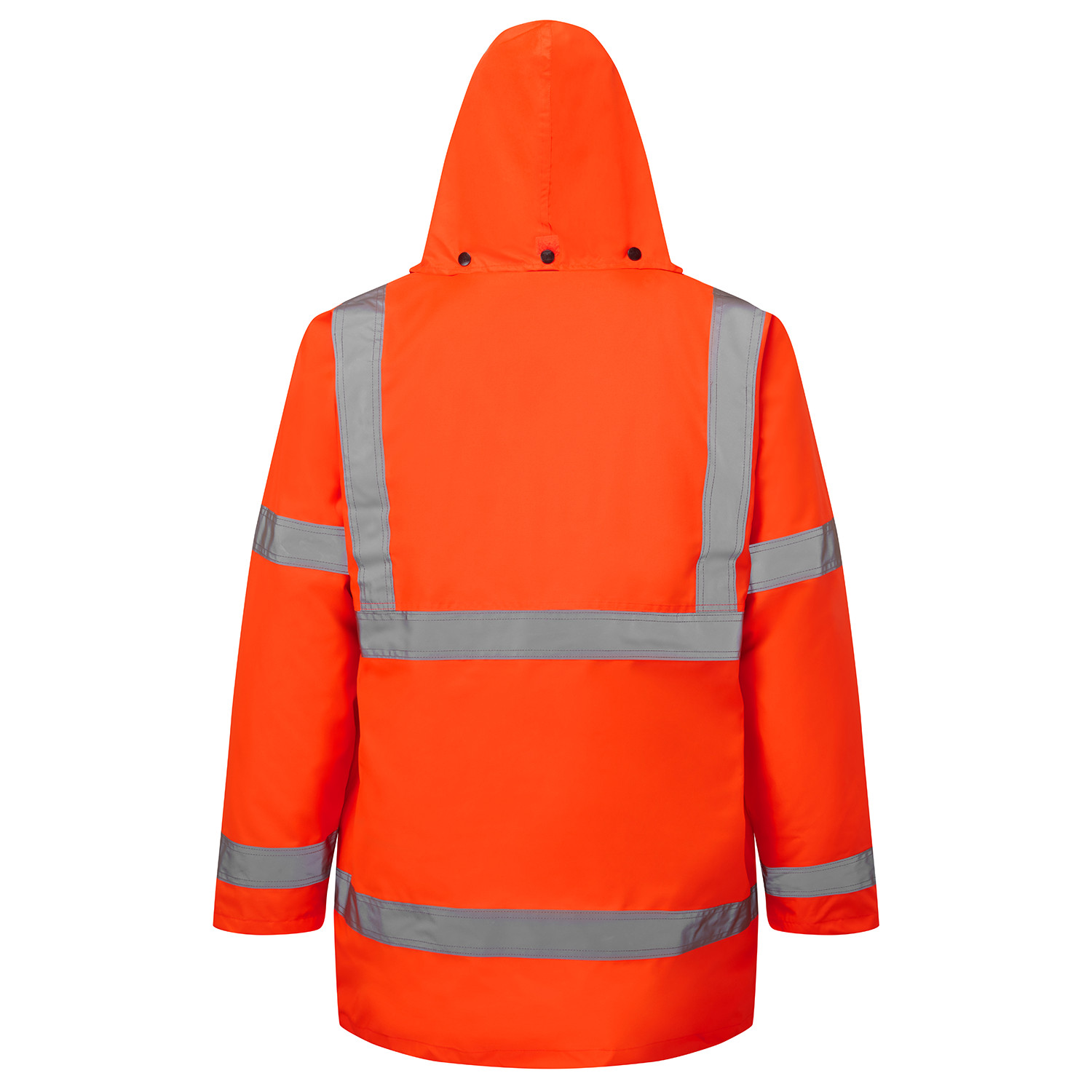 Hi Viz Visibility Parka Jacket Two Tone Security Work Wear Coat Waterproof image 4