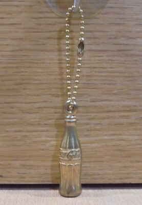 COCA COLA SODA ADVERTISIGN MINIATURE METAL BOTTLE WITH CHAIN FOR YOUR KEYCHAIN