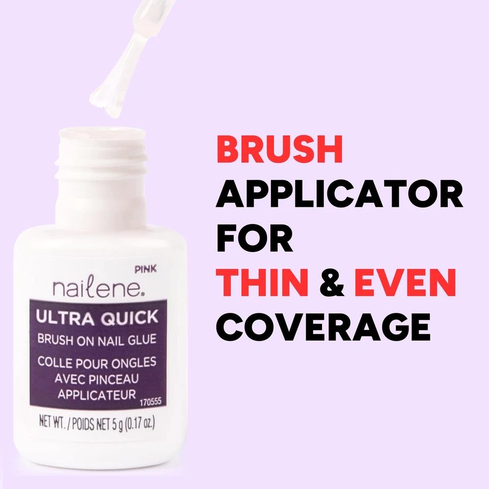 Paquete de 3 - Pegamento de uñas Nailene ultra rápido con cepillo 5 g/0,17 oz Foto 4 de 4