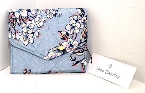 Vera Bradley Ultralight RFID Mini Tri-Fold Wallet Cherry Blossoms NWT MSRP $79