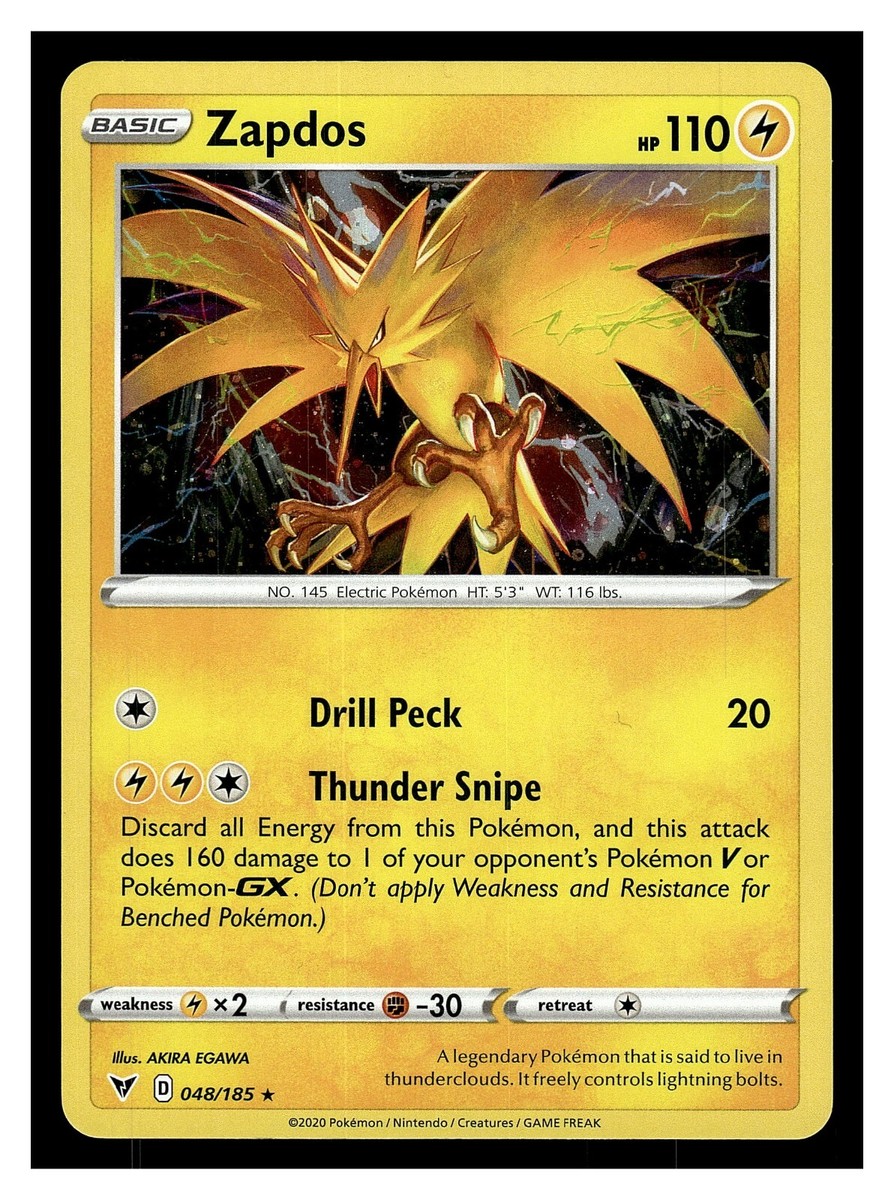 d*4様 ポケモンカード Pokemon Vivid Voltage Zapdos 048/185 Cosmo Holo Rare | eBay