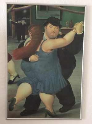 FERNANDO BOTERO Bild DANCERS Kaschiert Nielsen Rahmen Metall Silber 40,5x60 Top