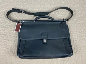black leather briefcase shoulder strap
