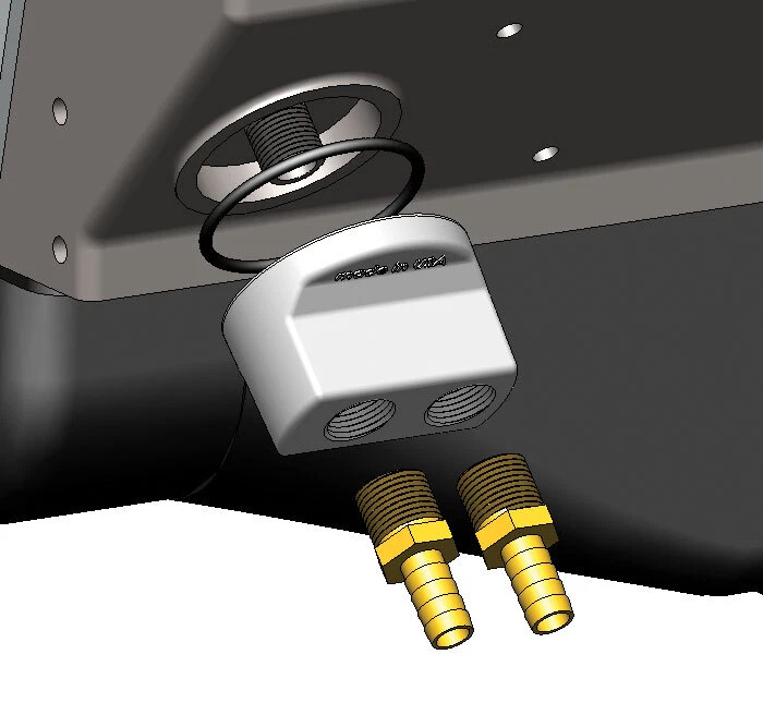 Kit de reubicación de filtro de aceite de motor Derale 15725 22 mm x 1,5 rosca adaptadora Foto 3 de 4