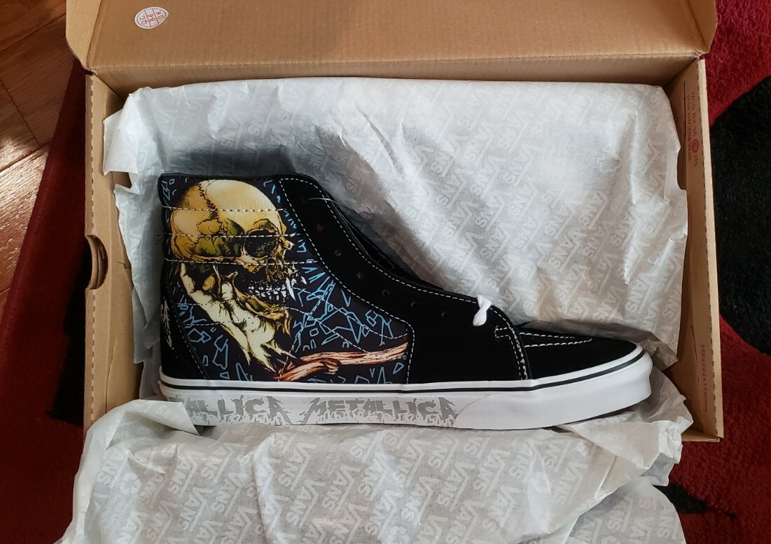 Vans x METALLICA Sk8-Hi Pushead Sad But True Mens Sz 11.5