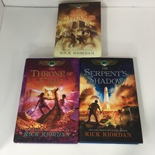 Lot of 3 Rick Riordan The Kane Chronicles Books 1 2 3 Red Pyramid Throne of Fire