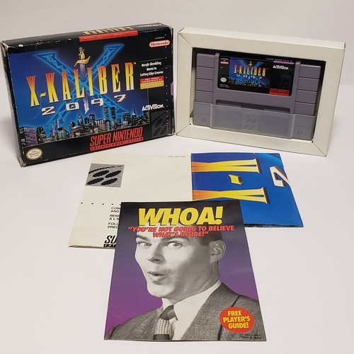 X-Kaliber 2097 SNES (Super Nintendo) Authentic Complete w/ Box Poster & Inserts - Picture 10 of 10