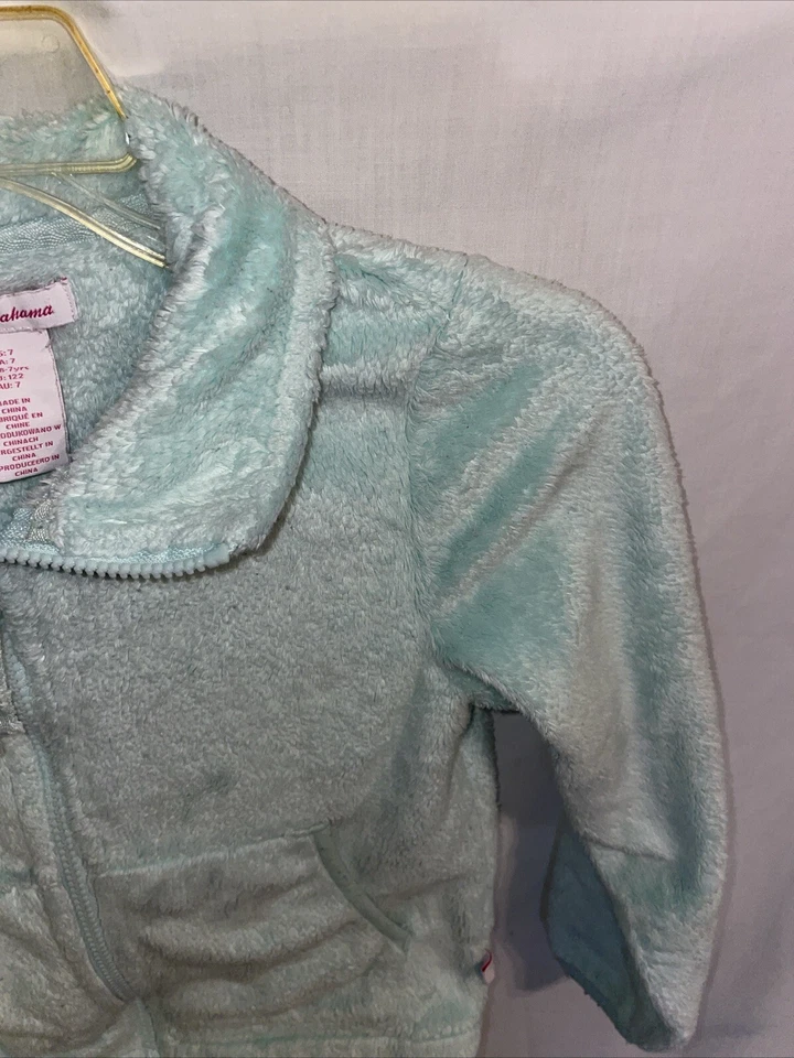 Tommy Bahama Fleece Jacket Girls Size 6-7 Years Mint Green Outdoors School - Image 4 of 4