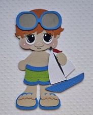 Beach Boy Red Hair. Scrapbook, Card Making Paper Piecing
