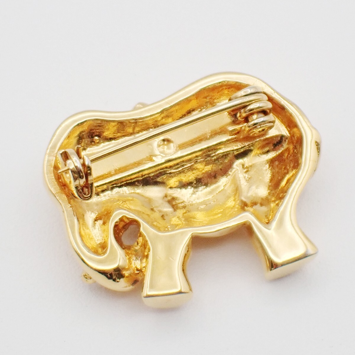 HERMES Logo Elephant Pin Brooch Gold Accessory 64RF368 | eBay