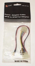Link Depot 3-Pin Female to 4-Pin Male PC Fan Adapter *New* POW-ADT-3P4