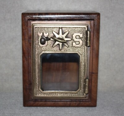 Antique USPS P O Post Office Postal Box Door Bank With Combination