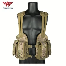 Yakeda TACTICAL VEST Army Camo Paintball Airsoft magazine mag pouch chest rig