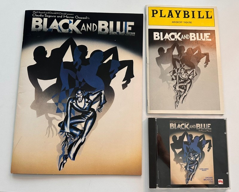 Black and Blue Broadway Souvenir Program, Playbill  (March 1990) and Music CD