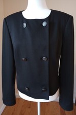 John Meyer Collection Ladies Waist Jacket Size:12 Color:Black EUC