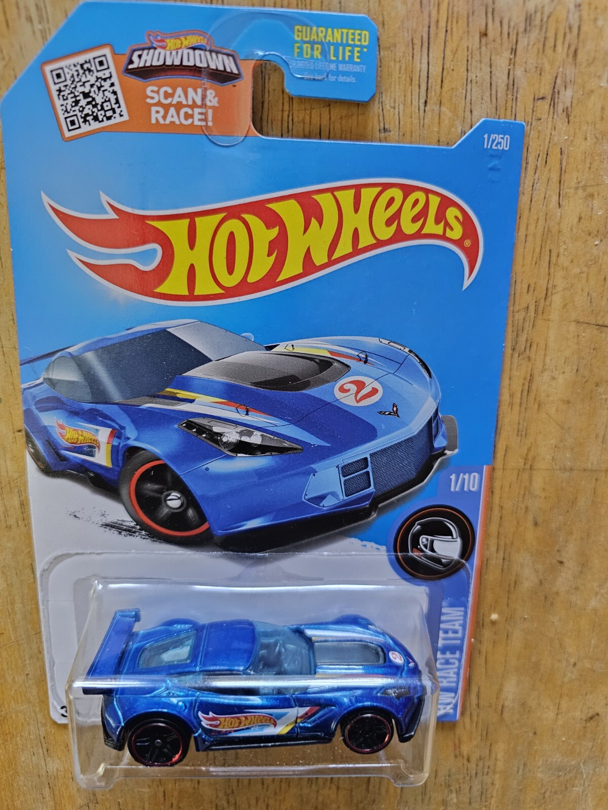 Hot Wheels Corvette C7.R (Metalflake Blue); 2016 HW Race Team Series 1/10