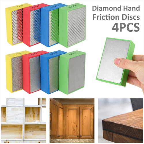 Diamond Sanding Sponge Pads 4-Piece Set - 60 To 400 Grit For Tile, Glass, Wood & Metal Edges - View #9