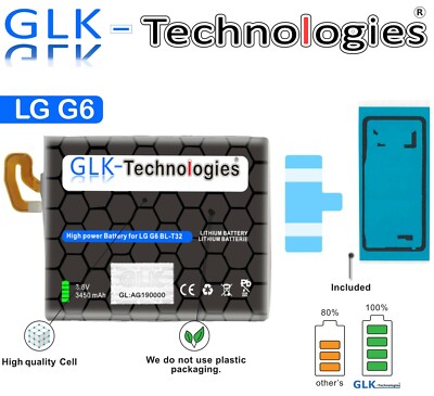GLK LG G6 H870 H871 H872 Power Akku Batterie Battery  BL-T32 12.5Wh Ohne Set