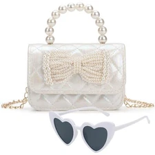 Toddler Purse for Kids Bow Purse Little Girls Fashion Crossbody Bags Shoulder...