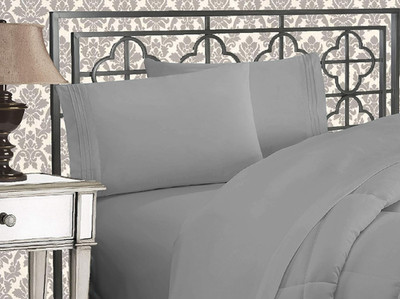 Luxurious 1500 Premium Hotel Quality Microfiber Three Line Embroidered Softest 4