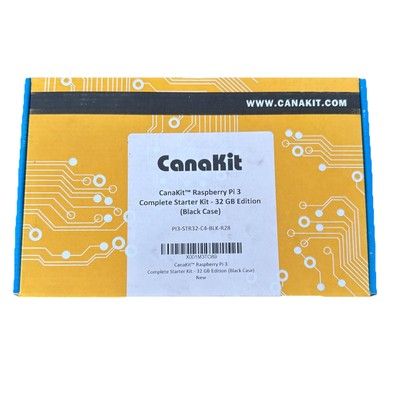 CanaKit Raspberry Pi 3 Complete Starter Kit 32GB, Black Case, New And  Sealed