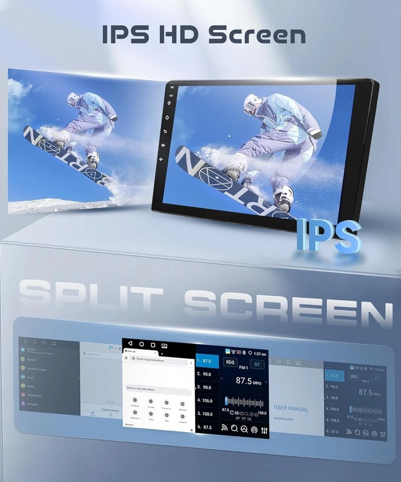 Car Stereo for Honda CRV 2007-2011 w Wireless CarPlay Android Auto 9" IPS Screen - Image 4 of 4