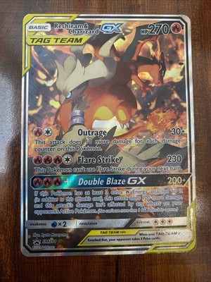 Pokemon Reshiram & Charizard GX Tag Team Black Star Promo SM201