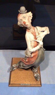 Giuseppe Armani Clown Figur signiert G. Armani - Capodimonte Style Sammlerstück