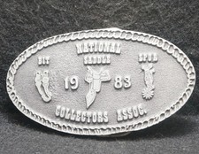 XC17120 NOS VINTAGE 1983 NATIONAL SADDLE COLLECTORS ASSOC. MENS BELT BUCKLE