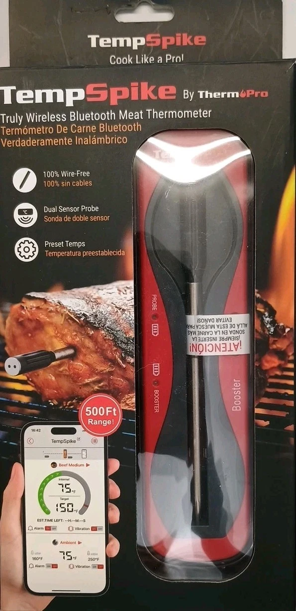 Tempspike Bluetooth Meat Thermometer 500 Ft Range Tp960w
Opens in a new window or tab