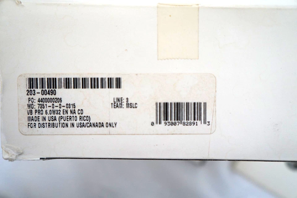 Microsoft Visual Basic Professional 6.0 PRO 6 CAJA 4 Windows 7 10 11 203-00490 #1 Foto 4 de 4
