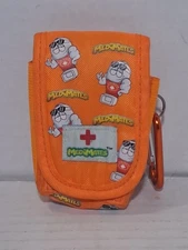 AllerMates MediMates Asthma Inhaler Puffer Clip Case ORANGE School Camp Bag